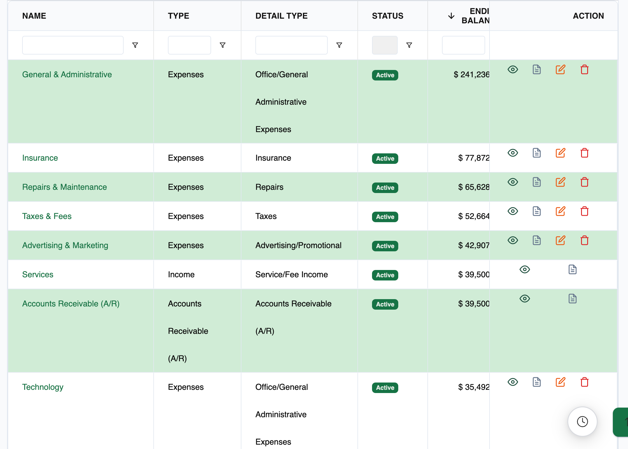 MOCHA CHART OF ACCOUNTS SCREENSHOTS 2