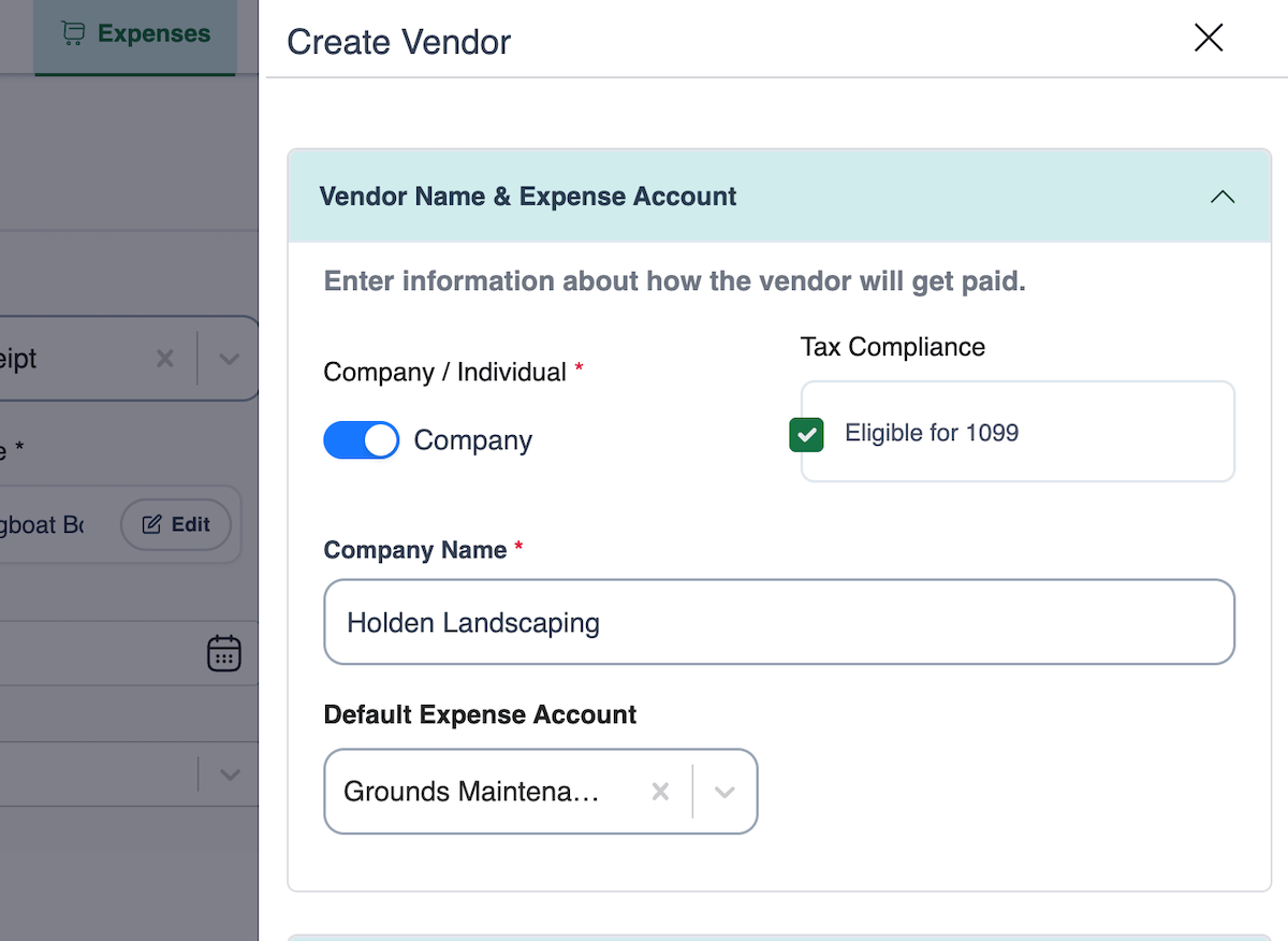 ACCOUNTS PAYABLE CREATE VENDOR