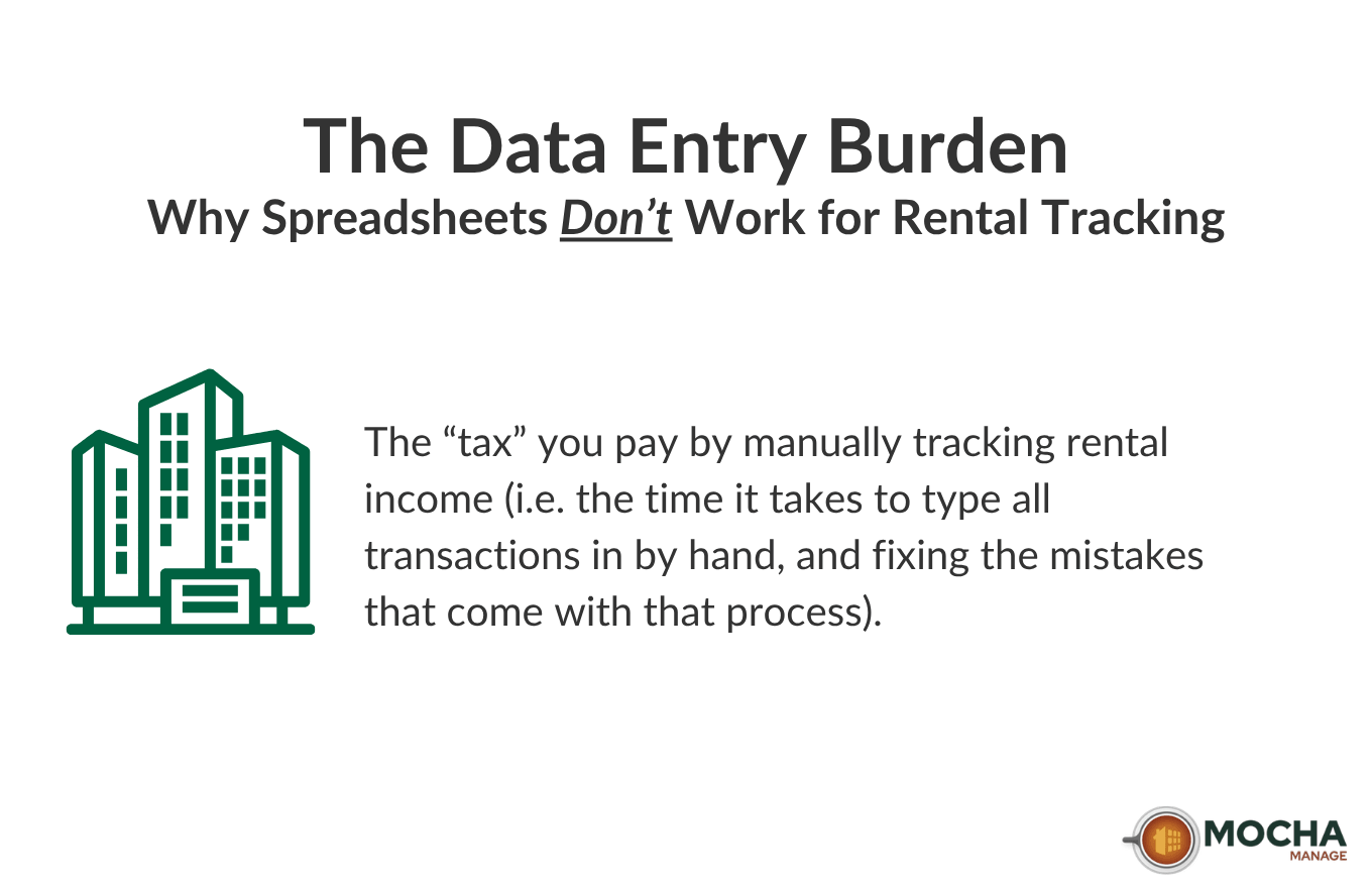 DATA ENTRY BURDEN RENTAL INCOME AND EXPENSE TRACKING MOCHA