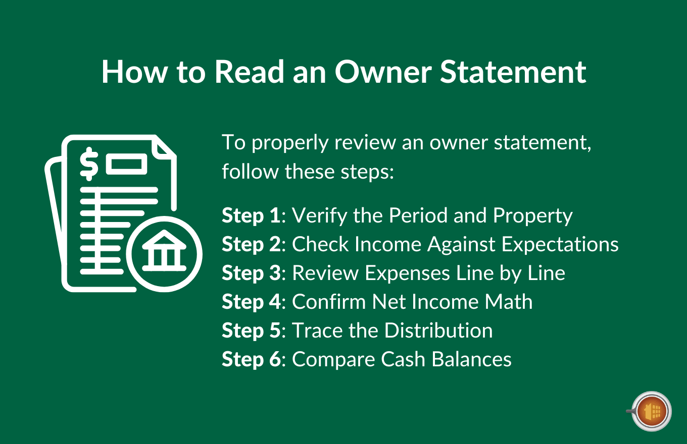 HOW TO READ AN OWNER STATEMENT