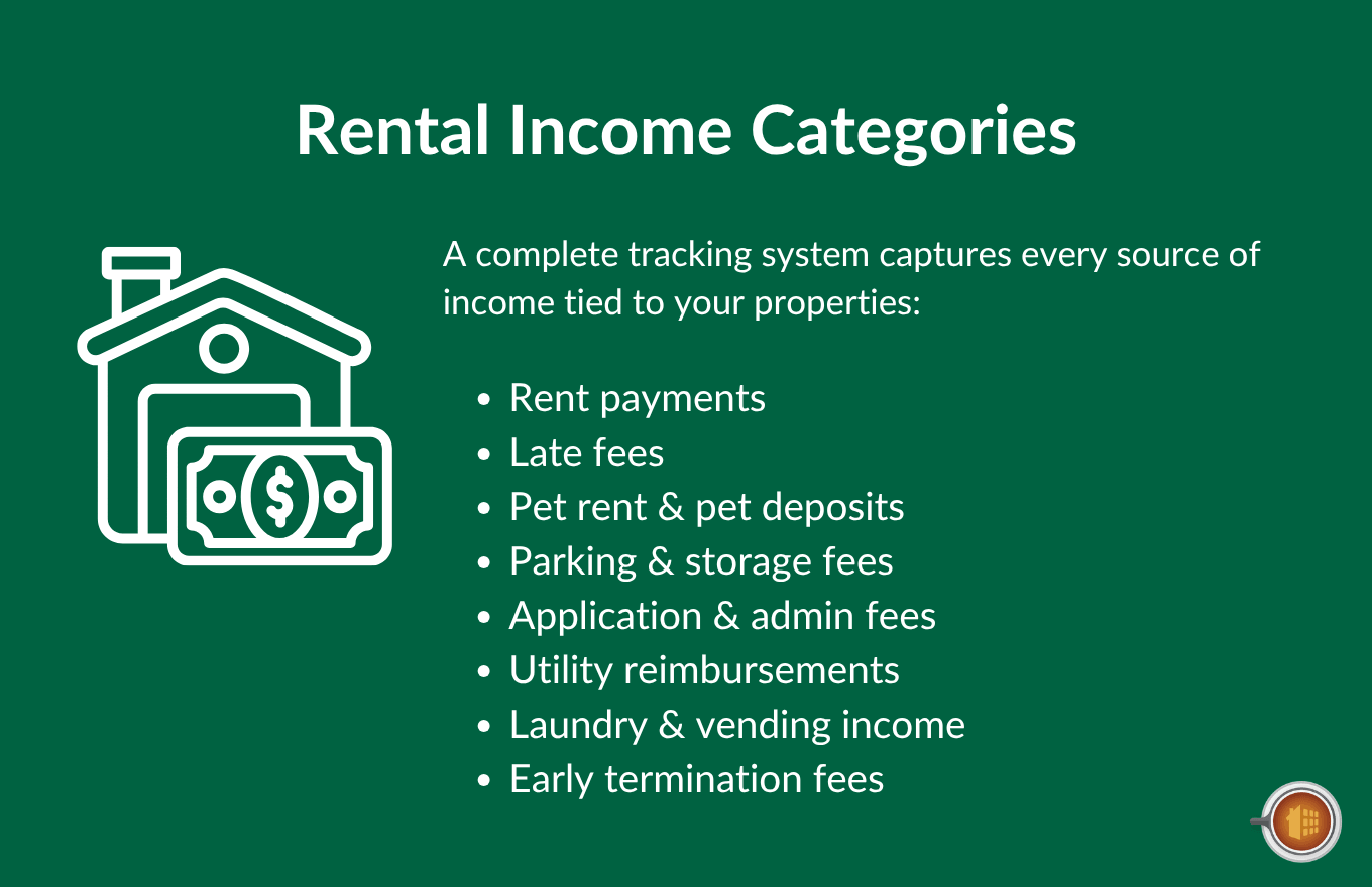RENTAL INCOME CATEGORIES RENTAL INCOME AND EXPENSE TRACKING MOCHA