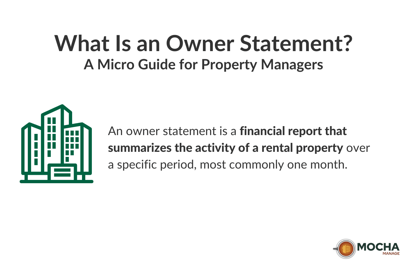 WHAT IS AN OWNER STATEMENT